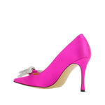 MACH & MACH Double Bow Satin Pumps MA-8735512985812-EU39/US9