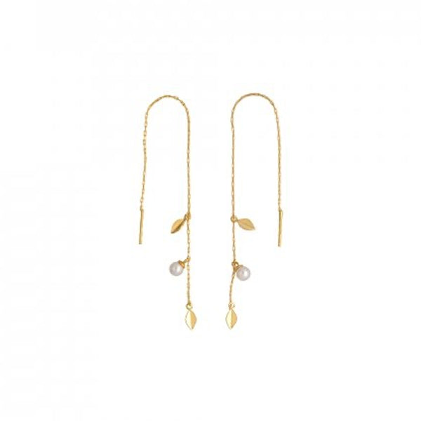 Elegant earrings from MAJORICA JEWELRY Mod. 16584.01.1.000.010.1 with pearls and gold accents.