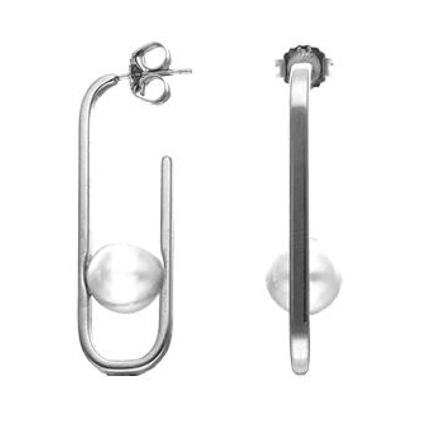 Elegant earrings from MAJORICA JEWELRY Mod. 17178.01.2.E00.906.1, featuring a unique pearl design and silver finish.