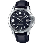 CASIO COLLECTION Mod. CASUAL DATE. LEATHER - BLACK MTP-V004L-1BUDF