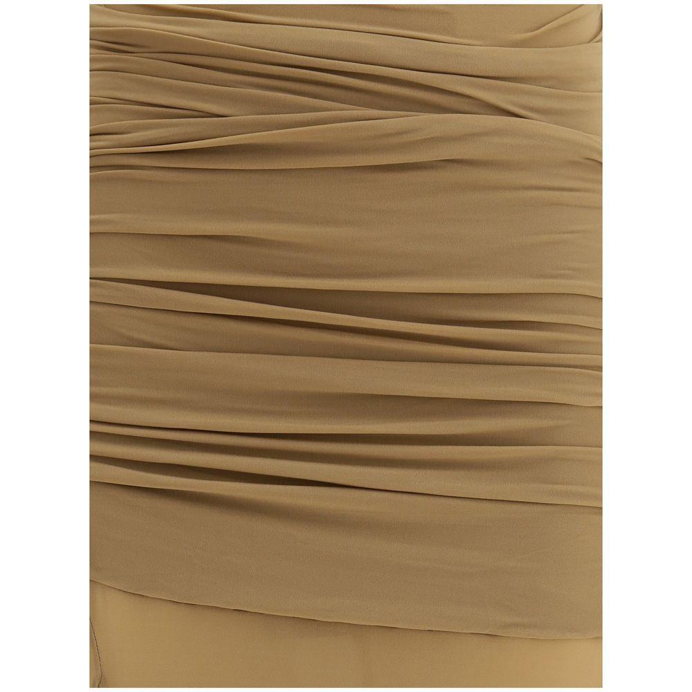Magda Butrym Long Dress with draping MA-161725BEIGE-IT38 | S