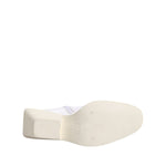 Maison Margiela White Square Heel Zip Ankle Boots Shoes LA12596-40