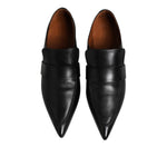 Marsell Black Soft Leather Loafer Pointed Toe Slip On Shoes LA12561-40