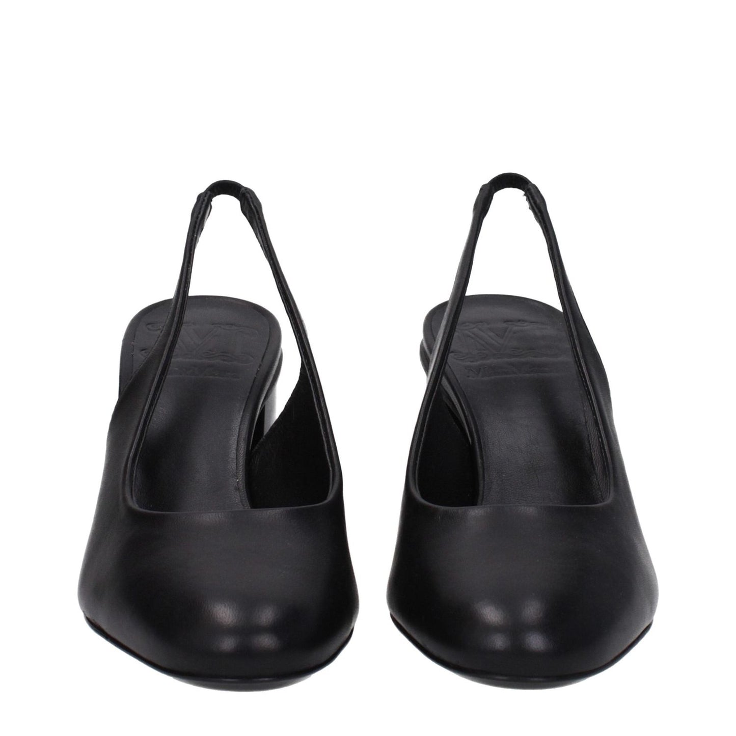 Max Mara Black Leather High Heel Pumps MA-8616497873161-EU38.5/US8.5