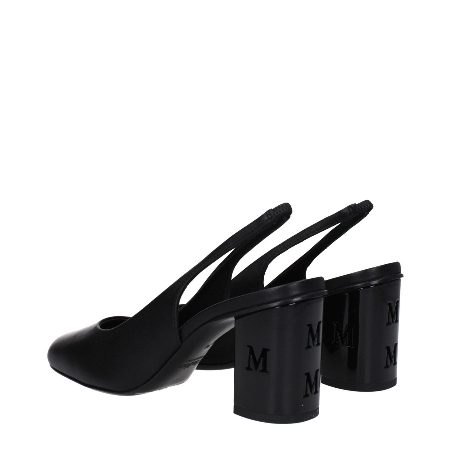 Max Mara Black Leather High Heel Pumps MA-8616497873161-EU38.5/US8.5