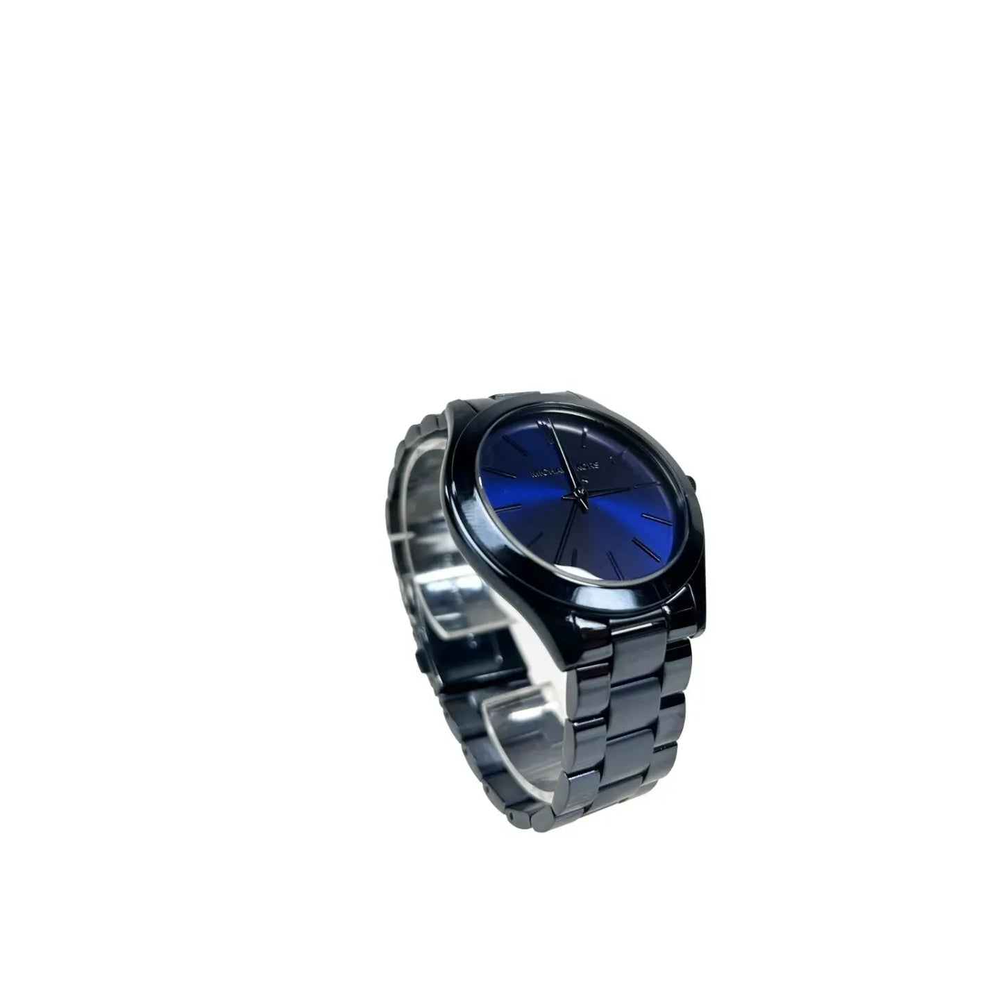 Michael Kors Slim Runway Stainless Steel Watch MK3419 Blue NO BOX, minimalistic design with 42mm case and blue dial.