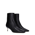 Off-White Black Leather Ankle Boots OF-8547450781961-EU38/US8