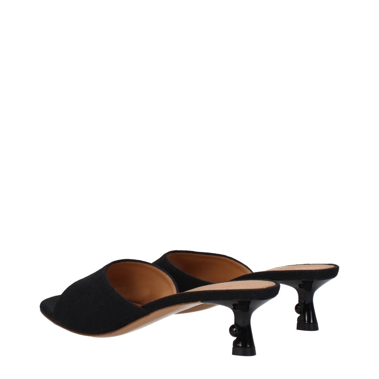Off-White Black Linen Flat Sandals OF-9256108097801-EU36/US6