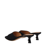 Off-White Black Linen Flat Sandals OF-9256108097801-EU36/US6