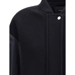 PINKO Long Coat in wool-blend cloth and technical satin PI-105640A2SLZ99-M