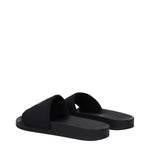 Palm Angels Black Fabric Slippers Sandals PA-9256325480713-EU40/US7