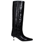 Paris Texas Black Leather High Heel Boots PA-14884841849097-EU37/US7