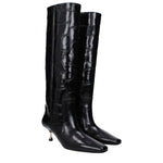 Paris Texas Black Leather High Heel Boots PA-14884841849097-EU37/US7