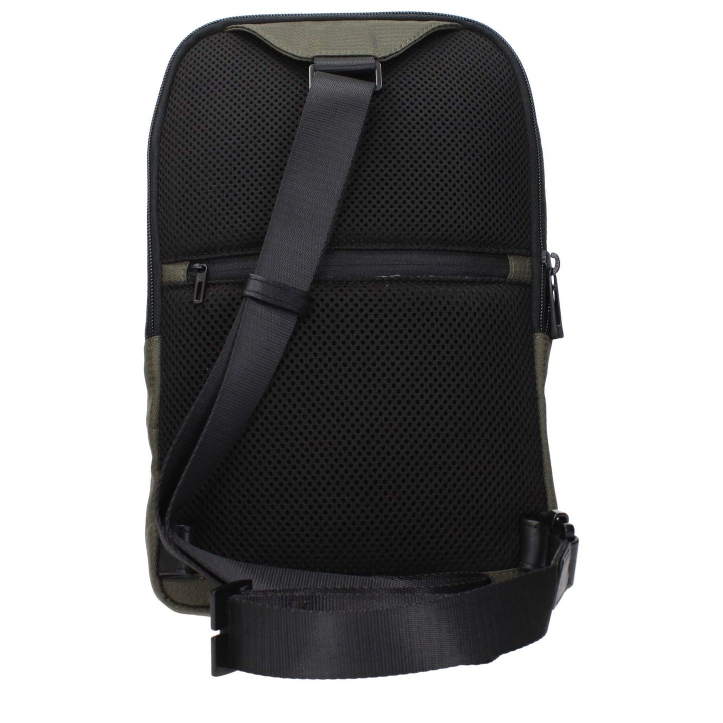 Piquadro Green Fabric Crossbody Bag