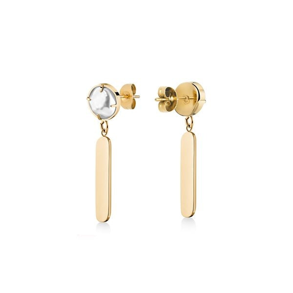 Alt Tag: ROSEFIELD JEWELS JEWELRY Mod. JLPEG-J183 gold earrings