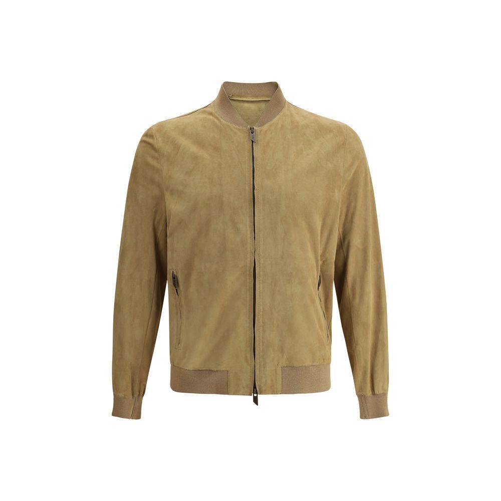 Salvatore Santoro Suede Jacket SA-48576UBEIGE-IT52 | XL