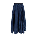Sara Roka Crinkle-effect design pleated midi Skirt SA-S1N1503SD5043318-IT40 | M