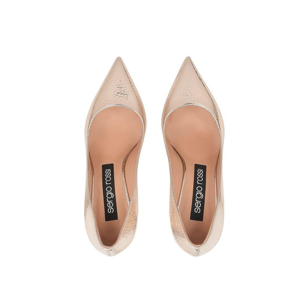 Sergio Rossi Godiva 090 Crack Mirror Leather Pumps SE-8735588942036-EU35/US5