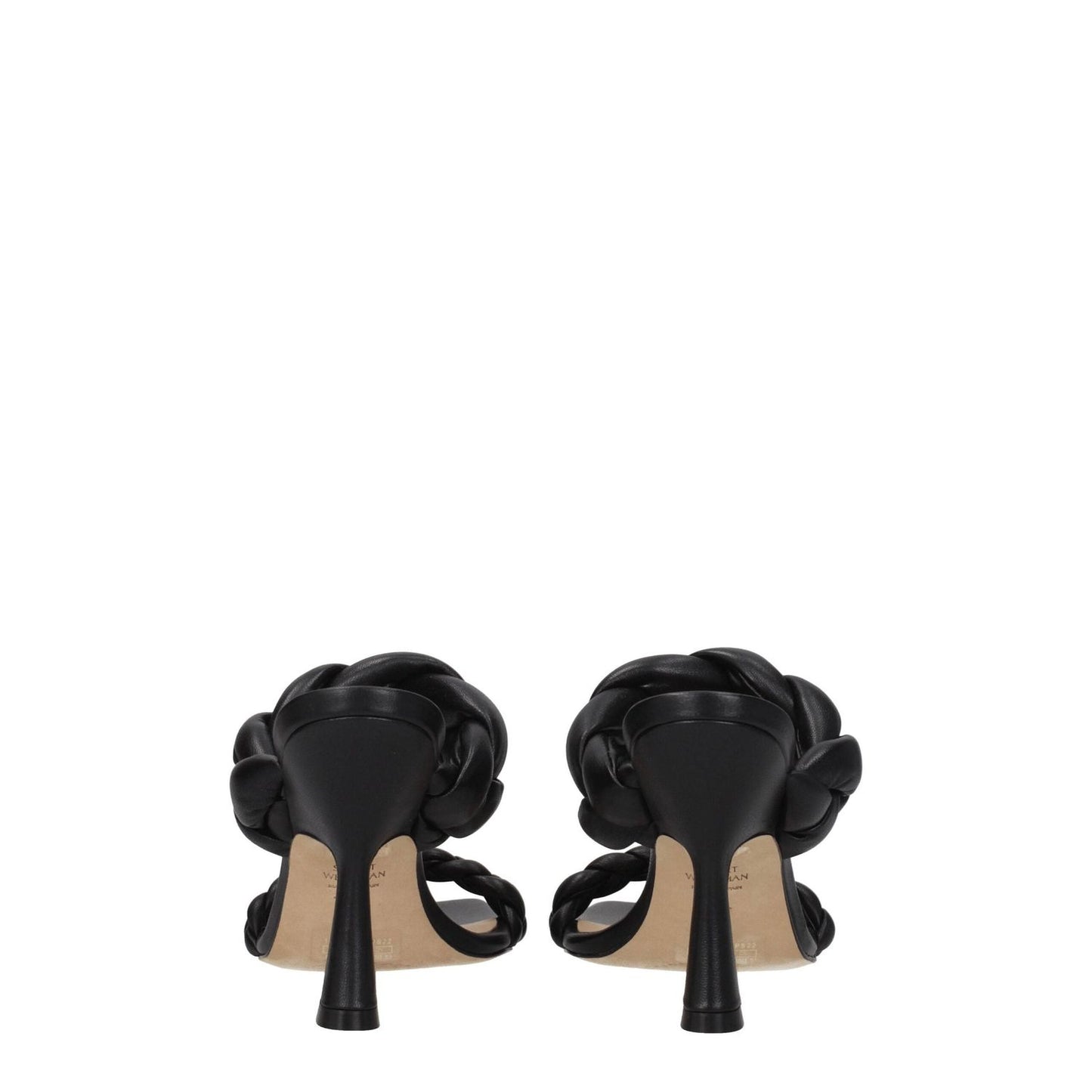 Stuart Weitzman Black Leather Stiletto Heels Sandals ST-8547354181897-EU37/US7