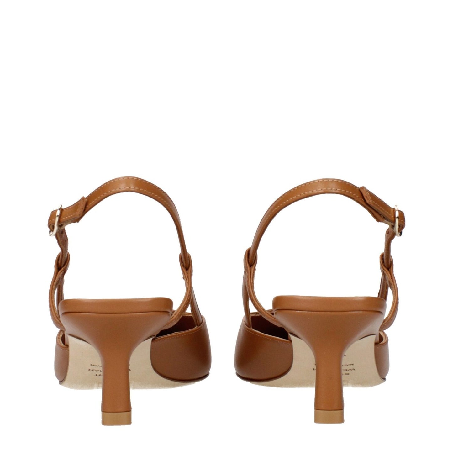 Stuart Weitzman Brown Leather Mid Heel Pumps ST-15273694363913-EU36/US6
