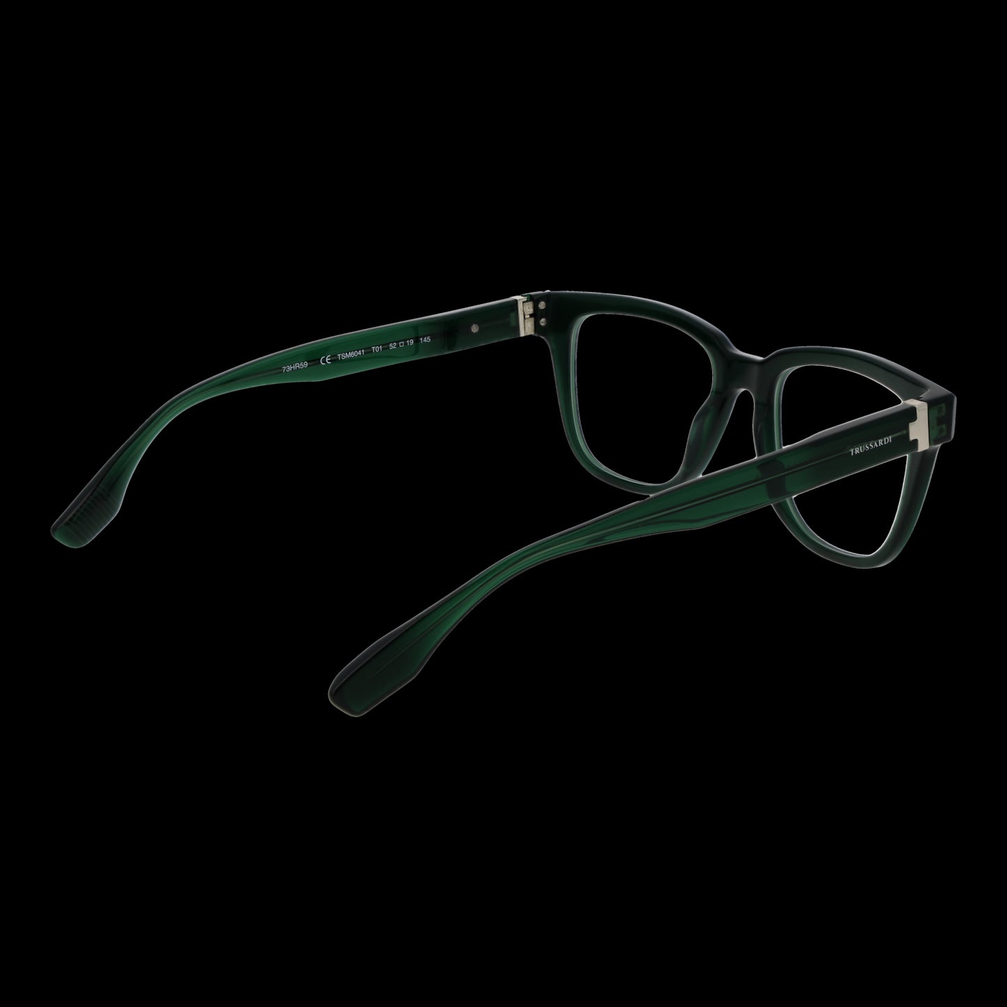 TRUSSARDI MOD. TSM6041 52T01 gent's eyeglasses in green, elegant and modern design.
