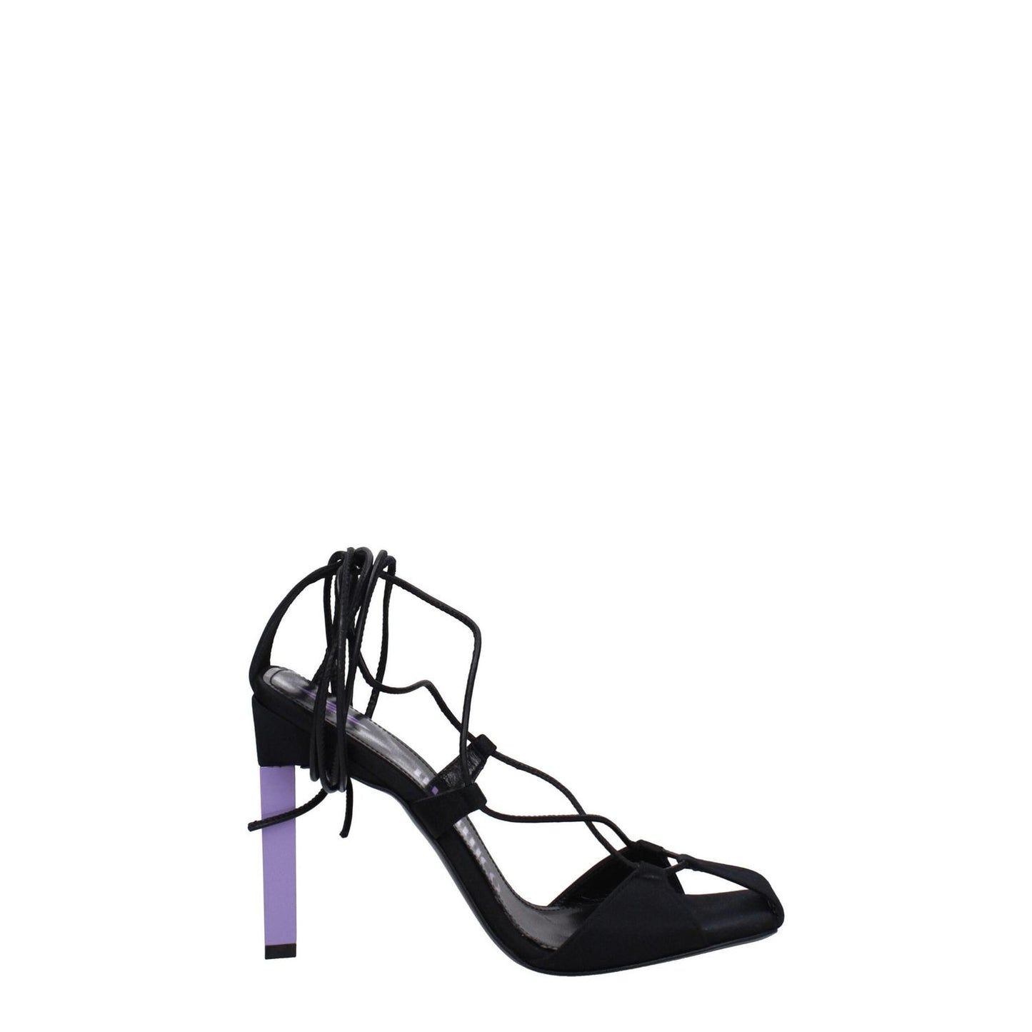 The Attico Black Fabric Stiletto Heels Sandals TH-8547442458889-EU36/US6