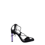 The Attico Black Fabric Stiletto Heels Sandals TH-8547442458889-EU36/US6