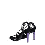 The Attico Black Fabric Stiletto Heels Sandals TH-8547442458889-EU36/US6