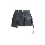 The Attico Cargo Mini Skirt TH-250WCR00136DDD100AA184-IT40 | M