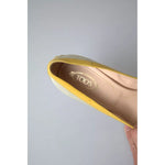 Tod's Yellow Off White Peep Toe Heels Pumps Shoes LA10265-38