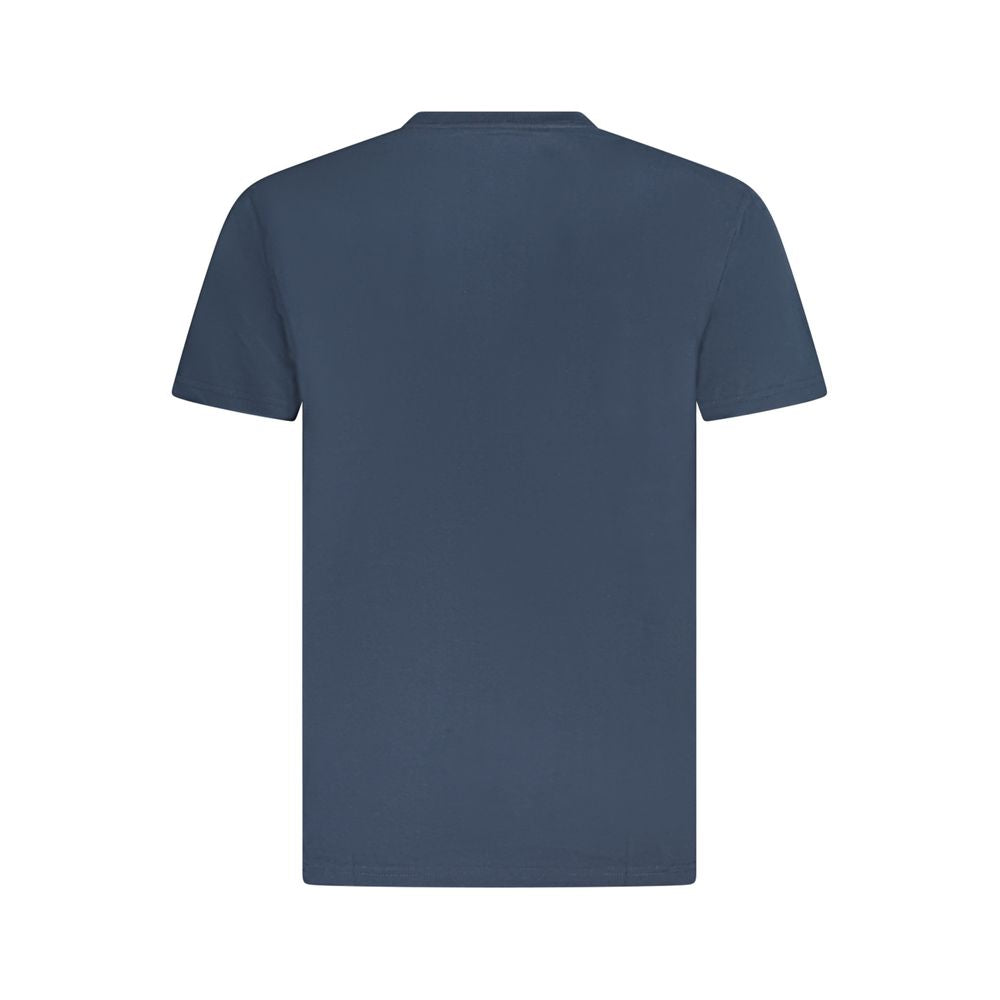 Vans Blue Cotton T-Shirt showcasing back view with classic fit and crew neck.
