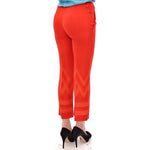 Versace Collection Red Pants Cropped 3/4 Short Nude Capri Pants GSS10808-40