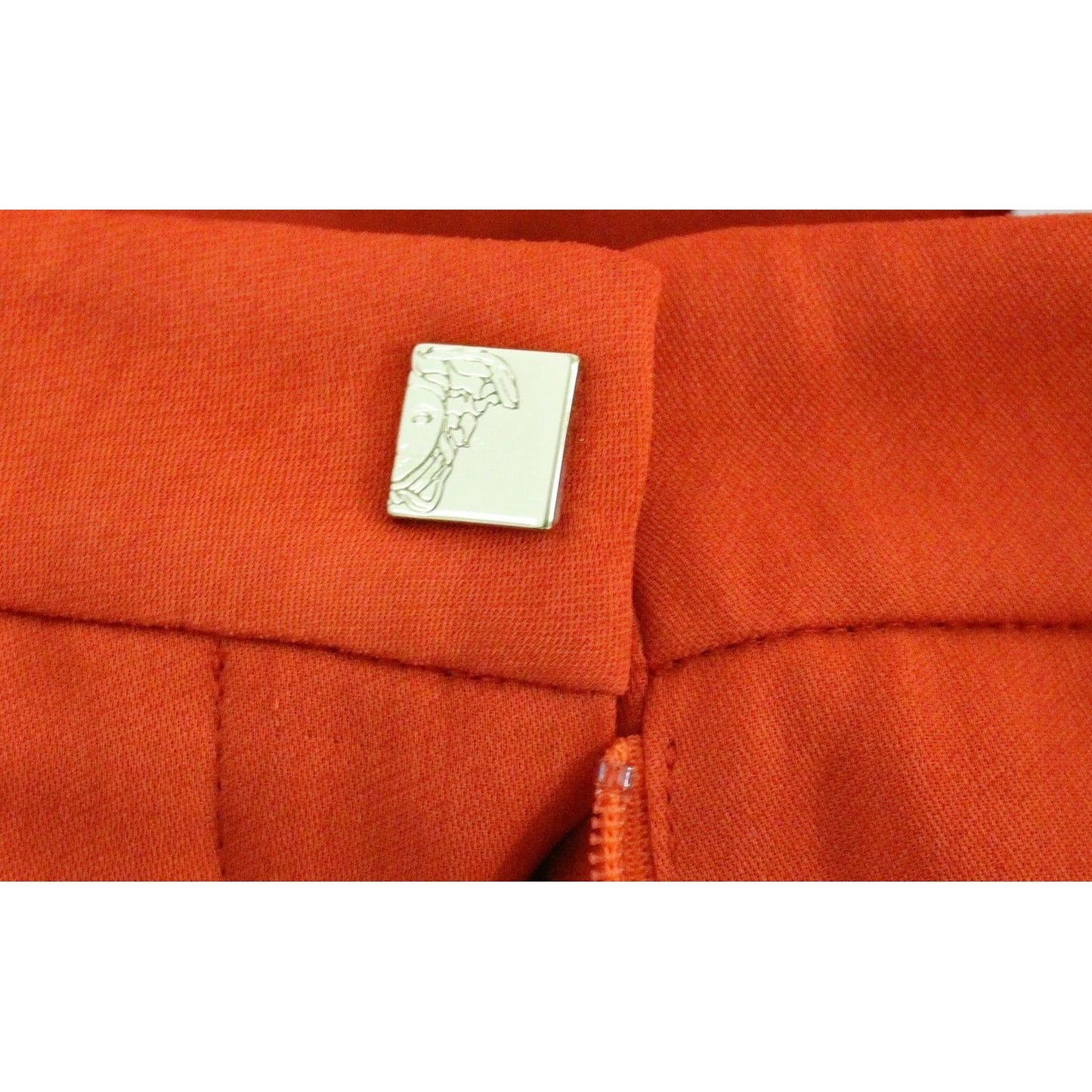 Versace Collection Red Pants Cropped 3/4 Short Nude Capri Pants GSS10808-40