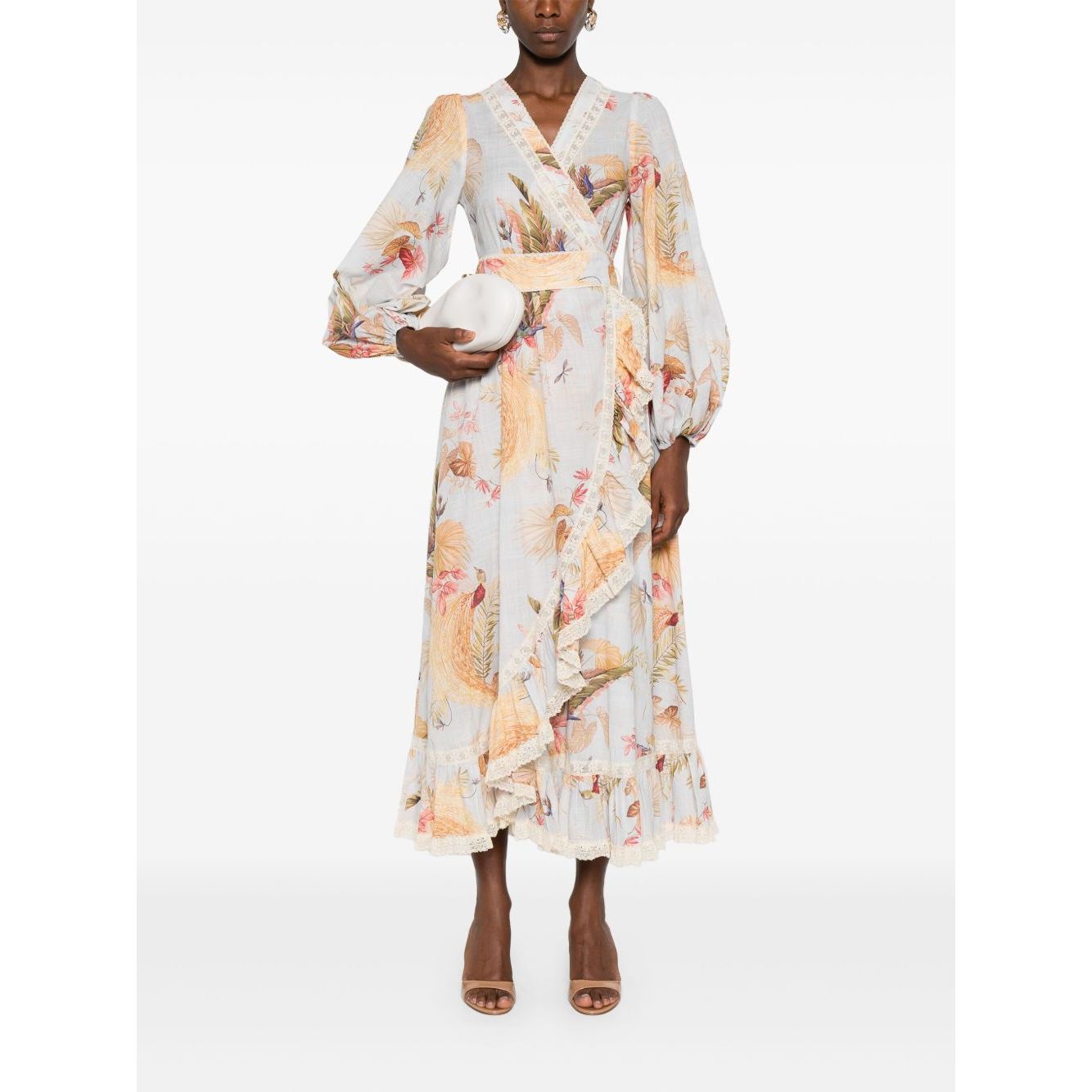 Zimmermann Ascension Ruffled Midi Dress Dresses