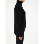 Allude Black Roll-Neck Cashmere Sweater 410024