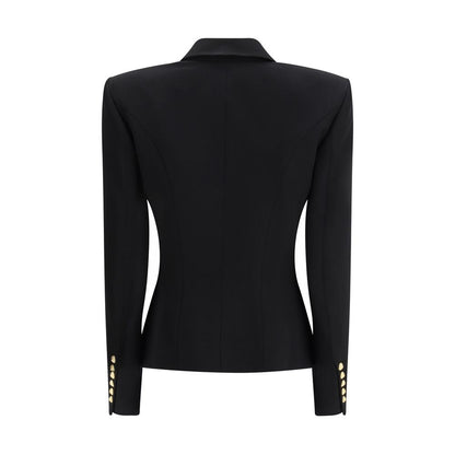 Balmain Black Wool Oves Aries Blazer