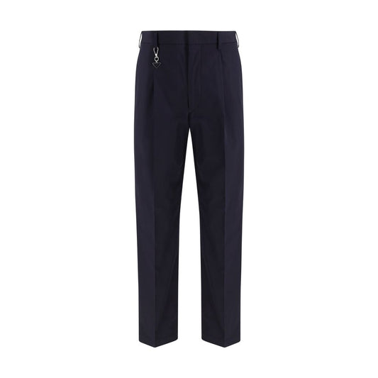 Prada Blue Cotton Casual Pants