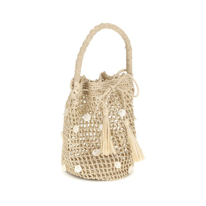 Alanui Beige Raffia Backet Bag1728,72470364320,Alanui,Bags,Beige,Bucket Bags - Bags,New with tags,Women