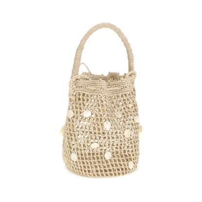 Alanui Beige Raffia Backet Bag1728,72470364320,Alanui,Bags,Beige,Bucket Bags - Bags,New with tags,Women