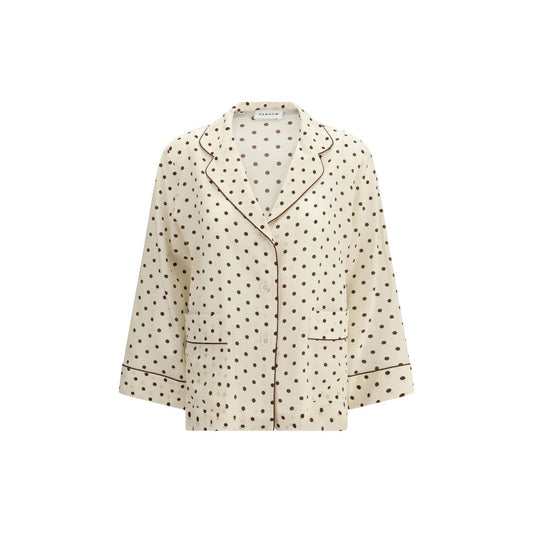 P.A.R.O.S.H. Beige Silk Pattern Shirt 1728,72470364320,Beige,Clothing,M,New with tags,P.A.R.O.S.H.,Pattern - Shirts - Clothing,Shirts - Clothing,Women