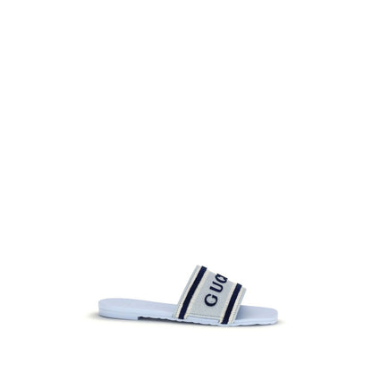 Gucci Blue Cotton Sandals 1728,72470364320,Blue,EU36.5/US6.5,EU36/US6,EU37/US7,EU38.5/US8.5,EU39/US9,EU40/US10,Gucci,New with tags,Sandals - Shoes,Shoes,Women