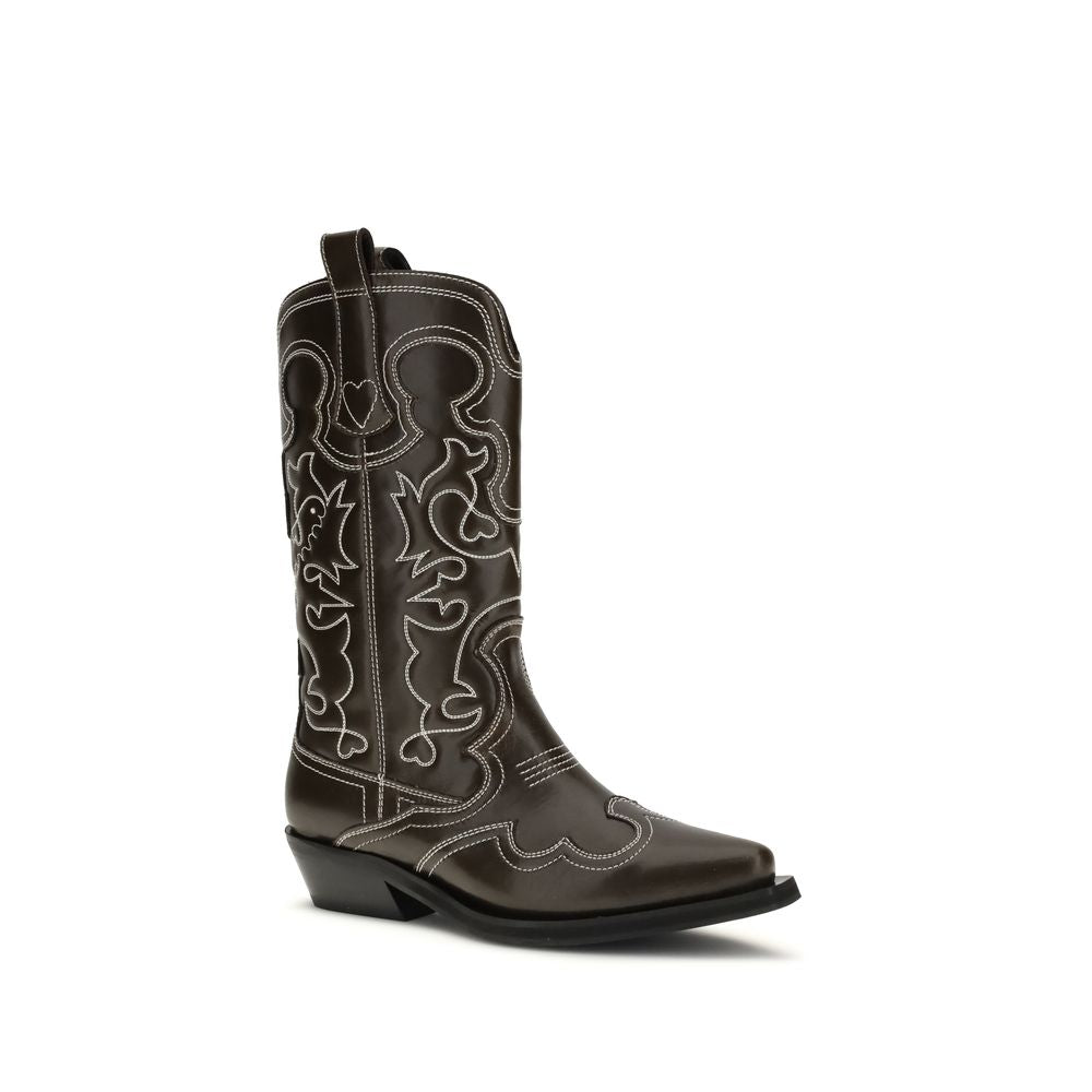 Ganni Brown Polyurethane Lace-Up Boots 1728,72470364320,Boots - Shoes,Brown,EU36/US6,EU37/US7,EU38/US8,EU40/US10,EU41/US11,Ganni,Lace-Up Boots - Boots - Shoes,New with tags,Shoes,Women