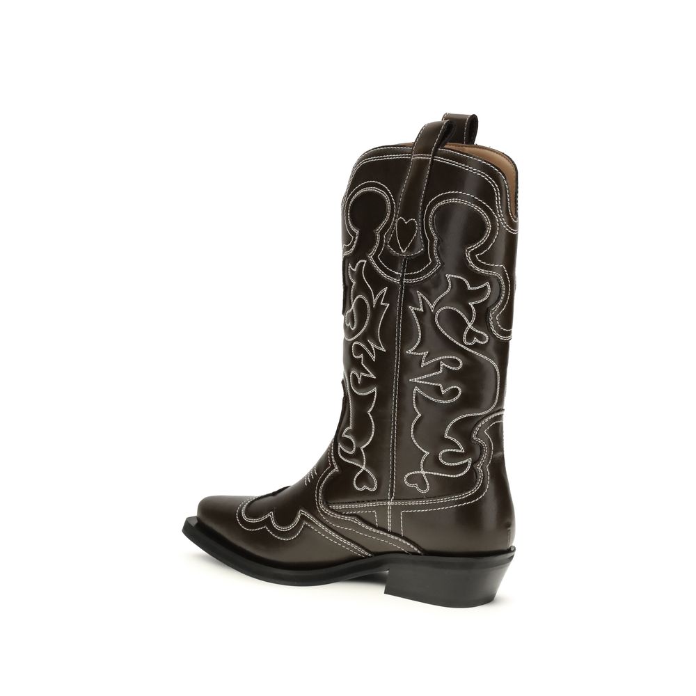 Ganni Brown Polyurethane Lace-Up Boots 1728,72470364320,Boots - Shoes,Brown,EU36/US6,EU37/US7,EU38/US8,EU40/US10,EU41/US11,Ganni,Lace-Up Boots - Boots - Shoes,New with tags,Shoes,Women