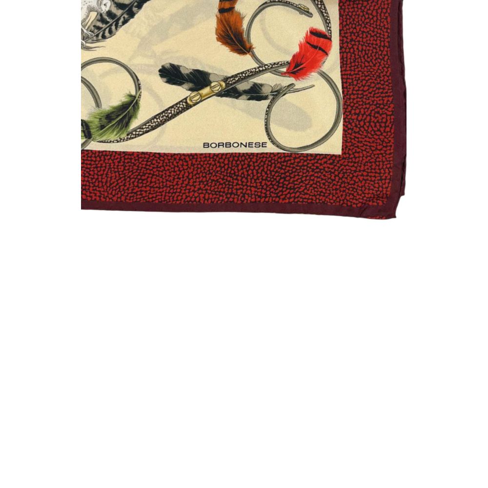 Borbonese Beige Silk Women Scarf 1728,67345744032,Accessories,Beige,Borbonese,New with tags,Scarves - Accessories,Scarves - Scarves - Accessories,Women