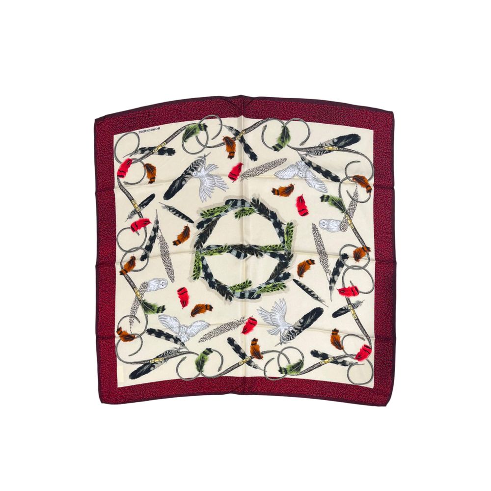 Borbonese Beige Silk Women Scarf 1728,67345744032,Accessories,Beige,Borbonese,New with tags,Scarves - Accessories,Scarves - Scarves - Accessories,Women