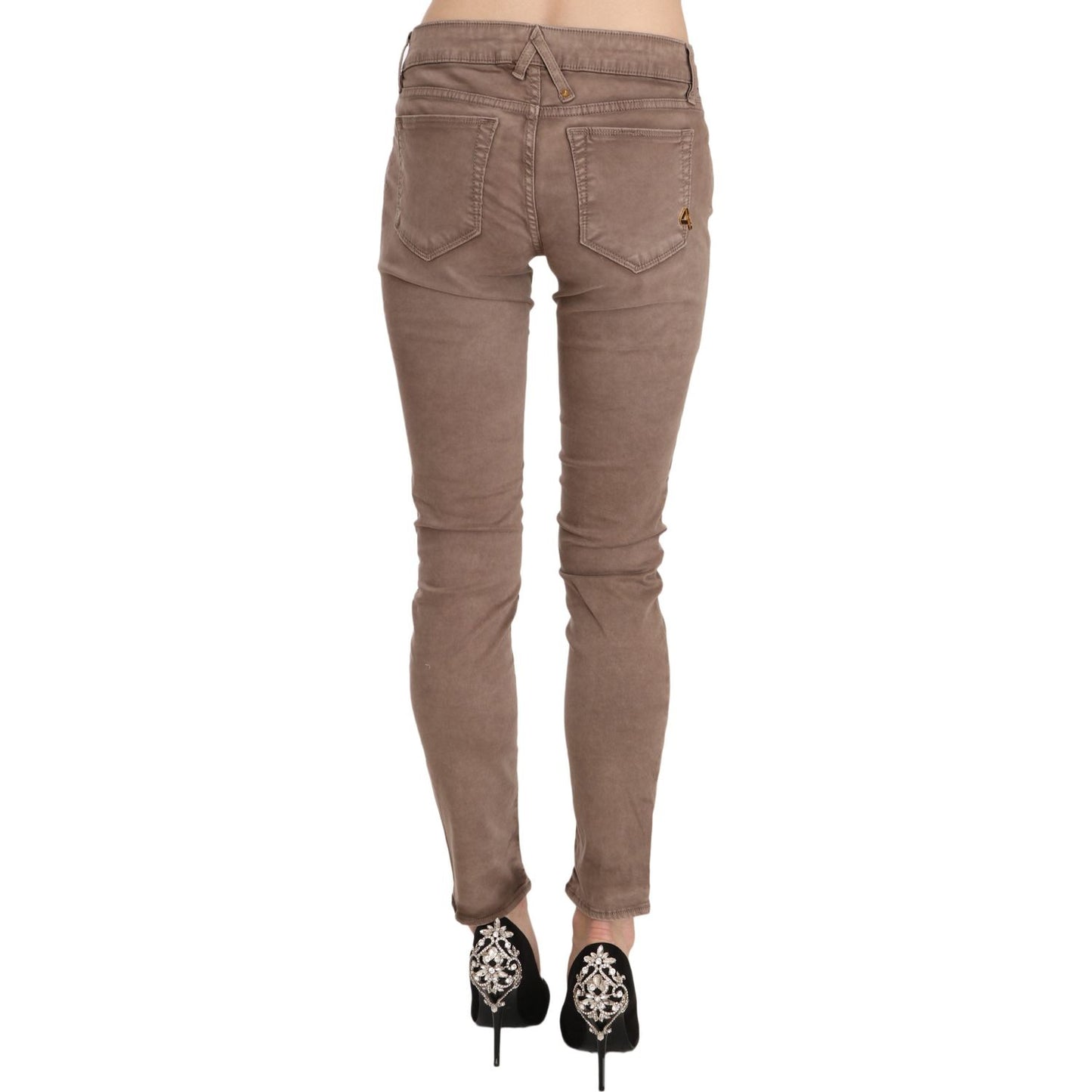 CYCLE Brown Low Waist Slim Fit Skinny Pants PAN70183-30