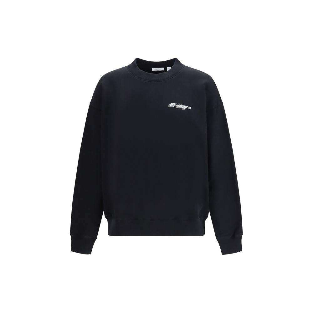 Off-White Black Cotton Sweatshirt 1728,72470364320,Black,Clothing,L,M,Men,New with tags,Off-White,S,Sweaters - Clothing,Sweatshirts - Sweaters - Clothing,XL