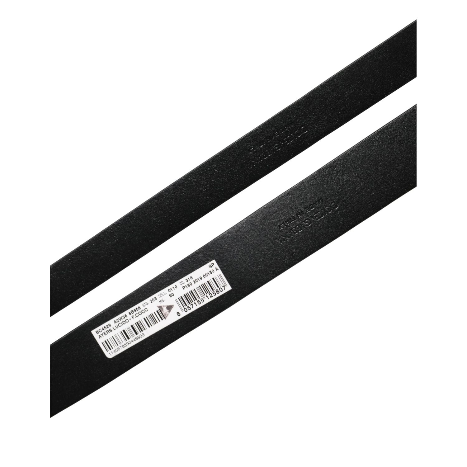 Dolce & Gabbana Men Black Exotic Leather Double Strap Belt