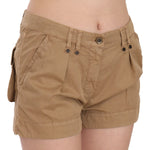PLEIN SUD Chic Brown Mid Waist Mini Shorts PLEIN SUD Rosy Brown