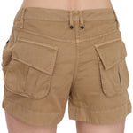 PLEIN SUD Chic Brown Mid Waist Mini Shorts PLEIN SUD Rosy Brown